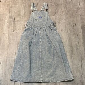 Vintage OshKosh Women’s Railroad stripe Overall Dress | 14